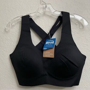 Brooks Women's Crossback 2.0 Sports Bra in Black - Size 36 C/D